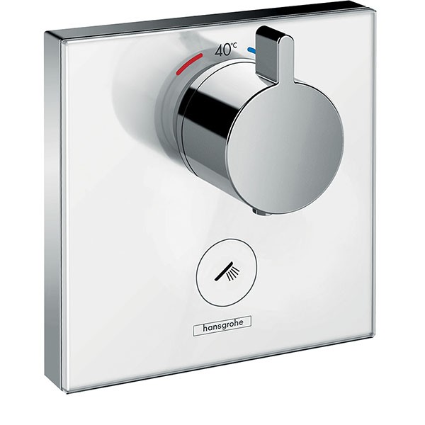 HG Thermostat UP ShowerSelect Glas FS Highflow 1 Verbr./1 Ausg.weiss/chrom