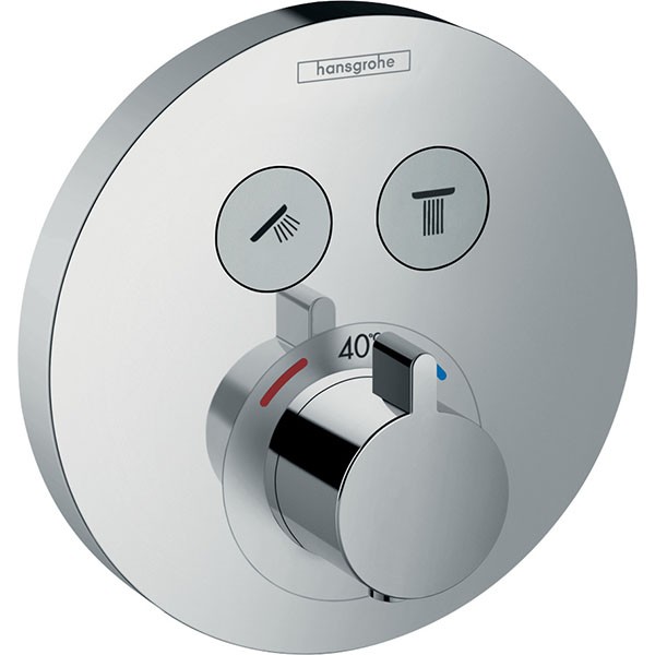 Hansgrohe Thermostat, Unterputz, ShowerSelect S, Fertigset, 2 Verbraucher, chrom