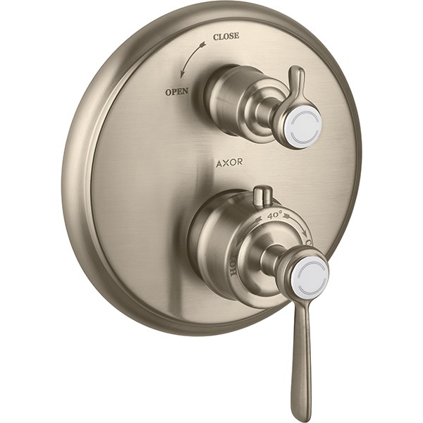 Hansgrohe Thermostat UP Axor Montreux F-Set Hebelgriff BN mit Absperr-u.Umstellv.