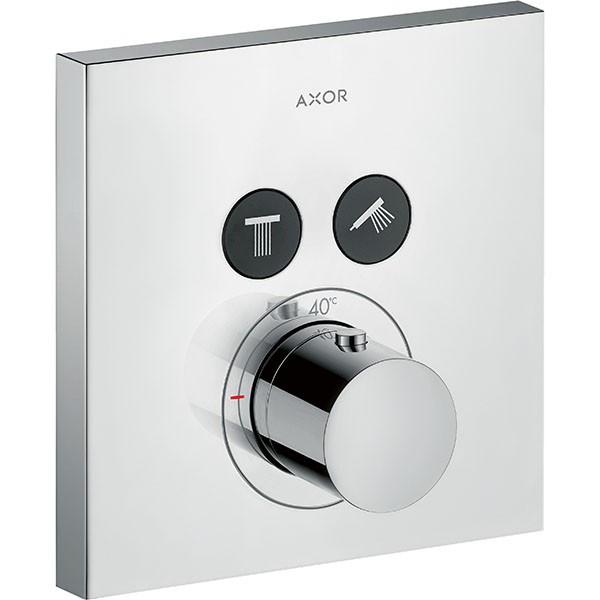 Hansgrohe Thermostat UP Axor ShowerSelect Fertigset 2 Verbraucher quadratisch chr.