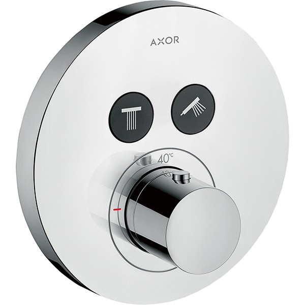 Hansgrohe Thermostat UP Axor ShowerSelect Fertigset 2 Verbraucher rund chrom