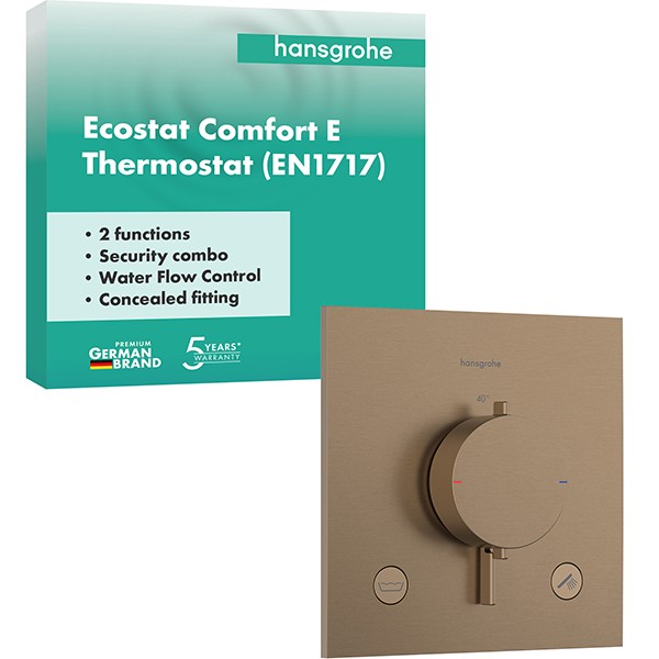 Hansgrohe Thermostat UP Ecostat Comfort E  Fertigset 2 Verb.m.Sicherungskombi.BBR