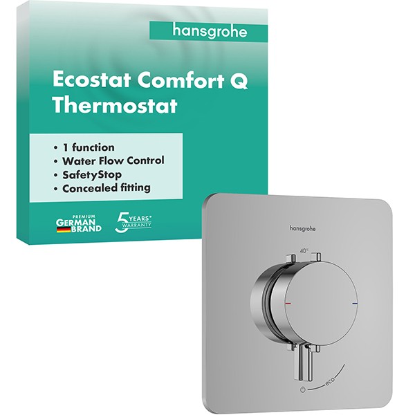 Hansgrohe Thermostat UP Ecostat Comfort Q  Fertigset 1 Verbraucher chrom