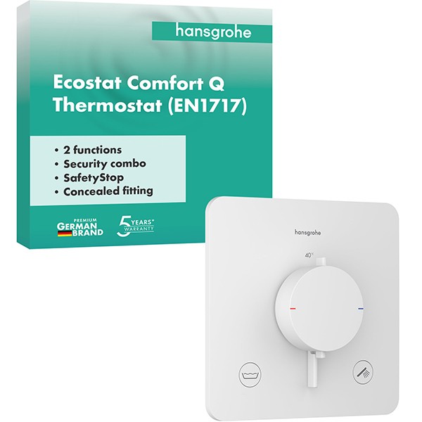 Hansgrohe Thermostat UP Ecostat Comfort Q  Fertigset 2 Verb.m.Sicherungskombi.MW