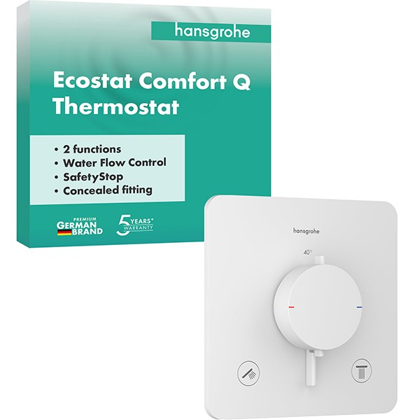 Hansgrohe Thermostat UP Ecostat Comfort Q  Fertigset 2 Verbraucher MW