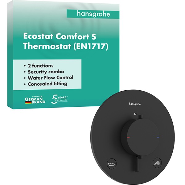 Hansgrohe Thermostat UP Ecostat Comfort S  Fertigset 2 Verb.m.Sicherungskombi.MSW