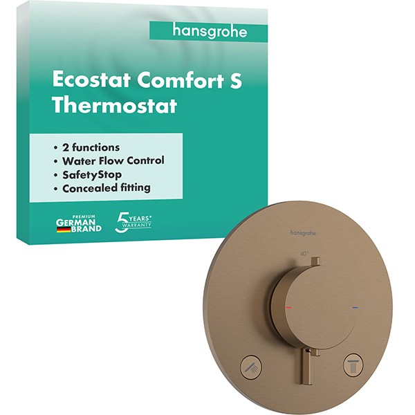 Hansgrohe Thermostat UP Ecostat Comfort S  Fertigset 2 Verbraucher BBR