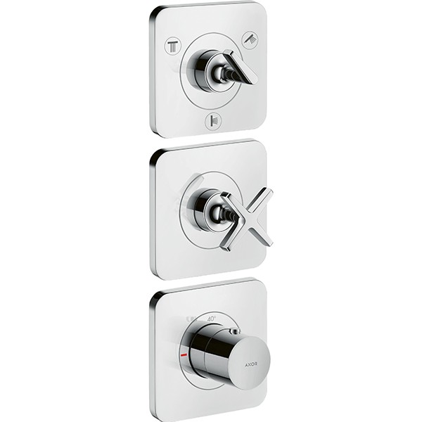 Hansgrohe Thermostatmodul Unterputz Axor Citterio E Fertigset 3 Verbraucher chrom
