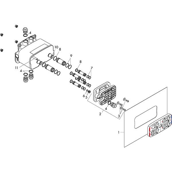Hansgrohe Thermostatmodul Unterputz Axor ONE Grundset