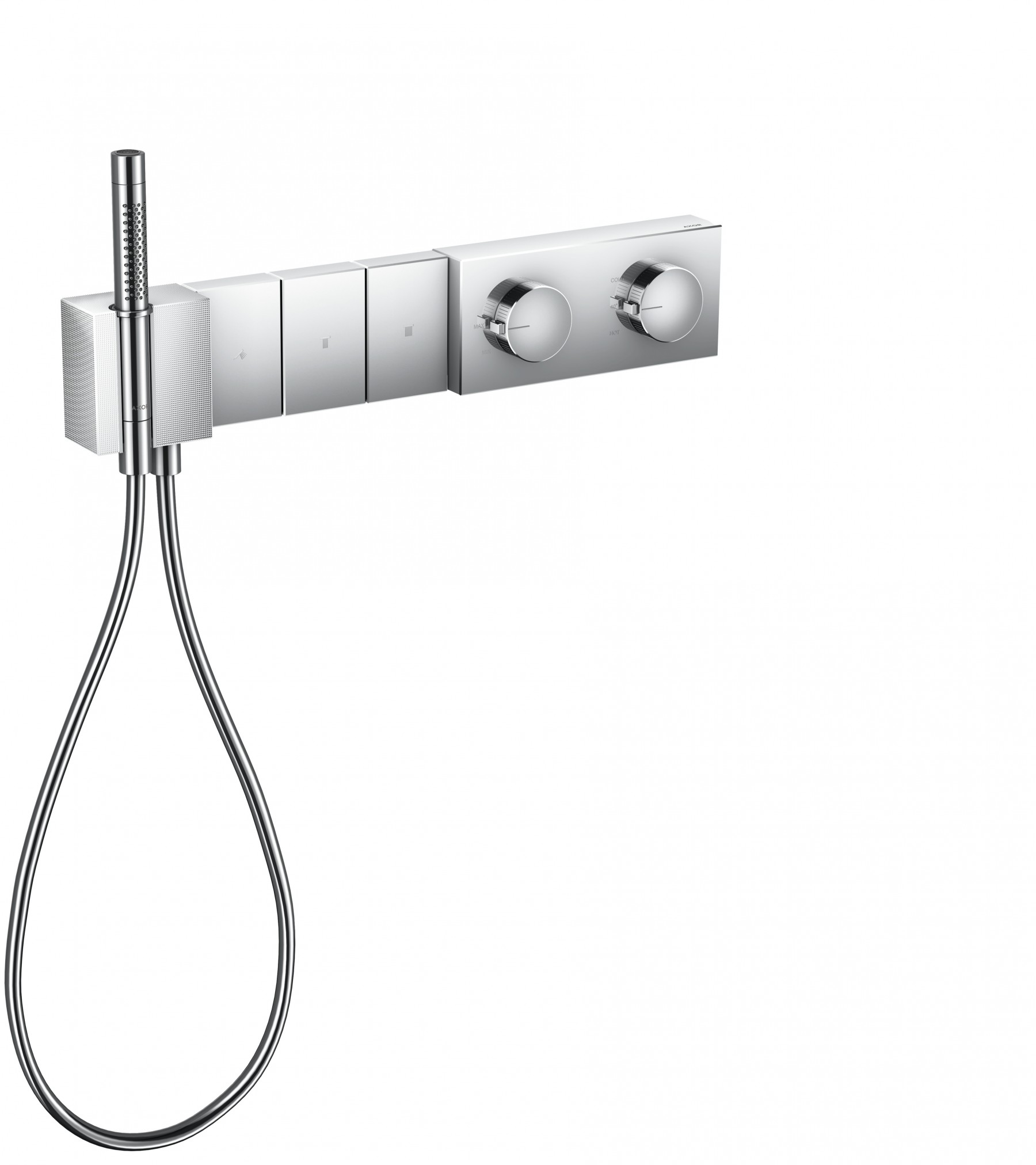 Hansgrohe Thermostatmodul Unterputz Select Axor Edge F-Set 3 Verbr.Diamantschliff chrom