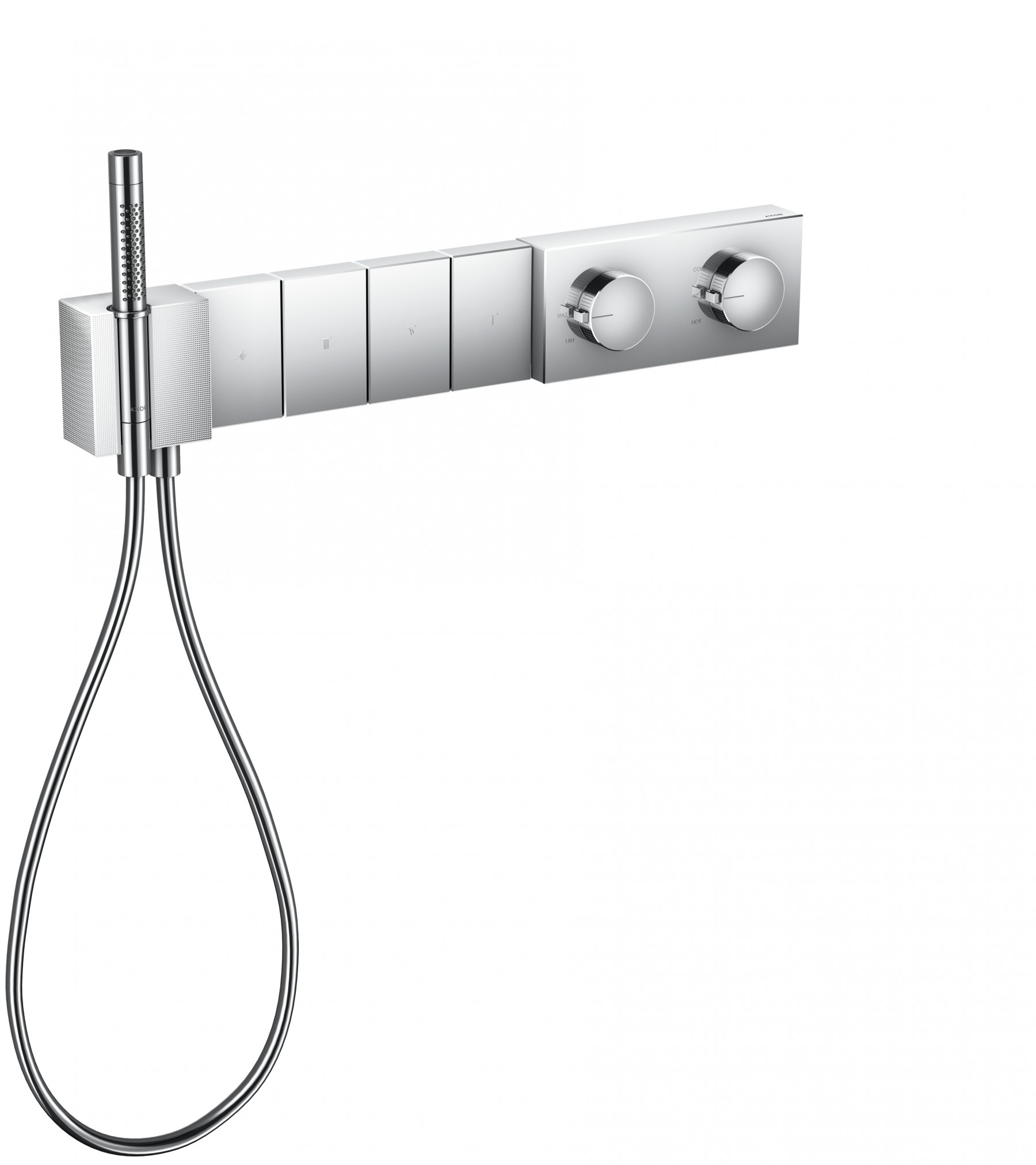 Hansgrohe Thermostatmodul Unterputz Select Axor Edge F-Set 4 Verbr.Diamantschliff chrom