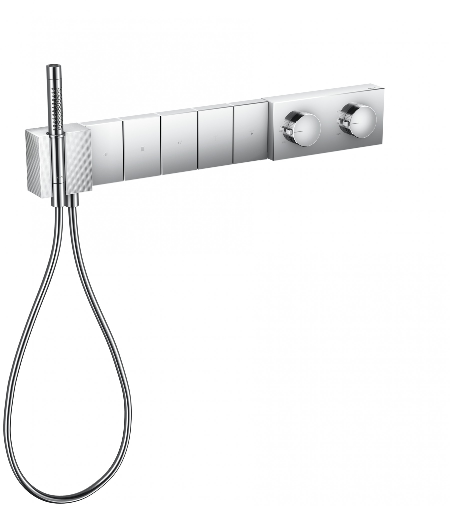Hansgrohe Thermostatmodul Unterputz Select Axor Edge F-Set 5 Verbr.Diamantschliff chrom