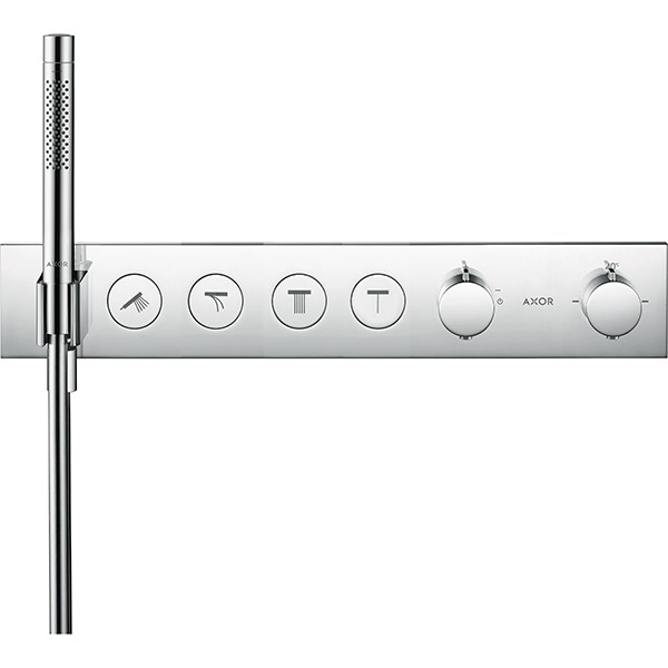 Hansgrohe Thermostatmodul Unterputz Select Axor Fertigset 4 Verbraucher chrom