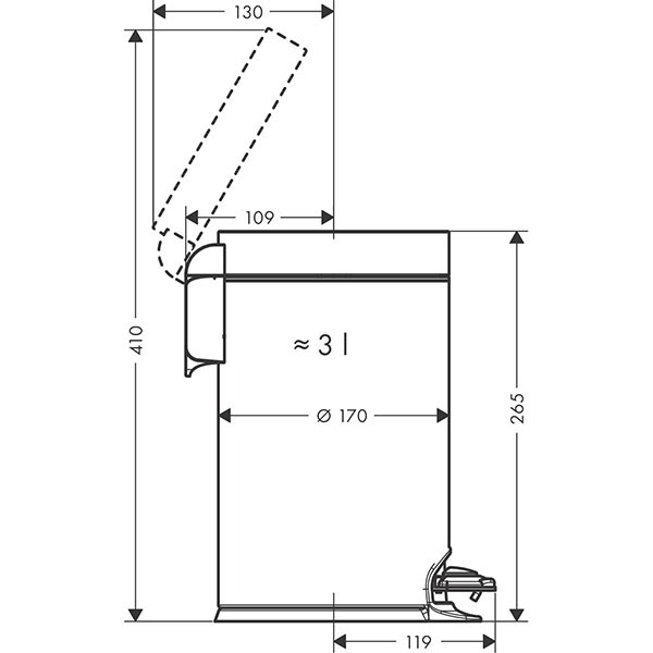 HG Treteimer AddStoris mattweiss  