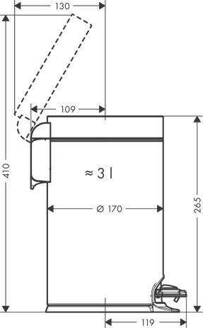 HG Treteimer AddStoris mattweiss  