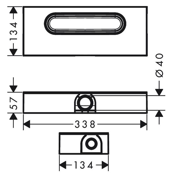 HG uBox Universal GK für Duschrinnen Ablaufgehäuse für flache Installation