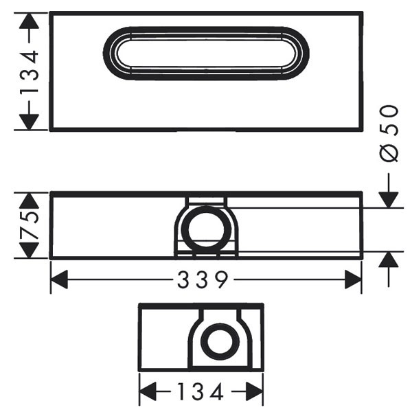 HG uBox universal GK für Duschrinnen Ablaufgehäuse für Standardinstallation