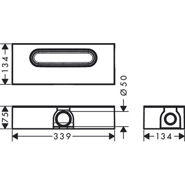 HG uBox universal GK für Duschrinnen Ablaufgehäuse für Standardinstallation