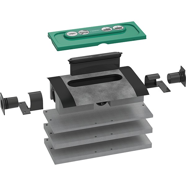 HG uBox universal GK für Duschrinnen Ablaufgehäuse für Standardinstallation