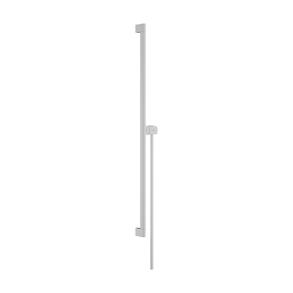 Hansgrohe Unica Brausestange S Puro 90 cm mit Easy Slide Handbrausehalter und Isiflex Brauseschlauch 160 cm Mattweiß