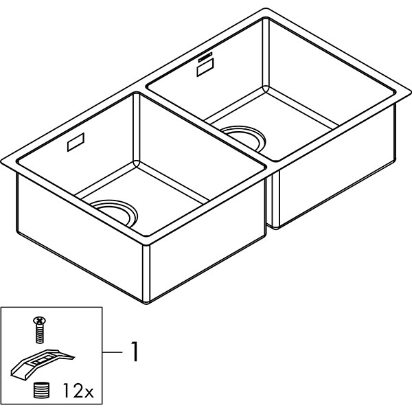 Hansgrohe Unterbauspüle 370x370 S719-U765