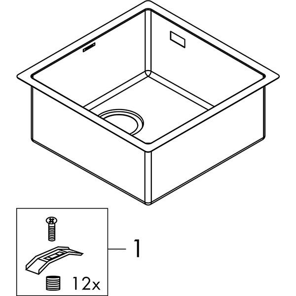 Hansgrohe Unterbauspüle 450 S719-U450