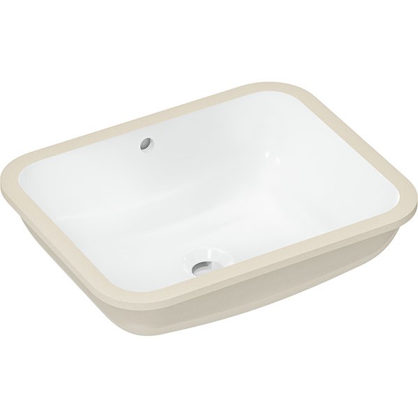 Hansgrohe Unterbauwaschtisch Xuniva Q 450x350mm o.Hahnloch m.Überlauf weiß