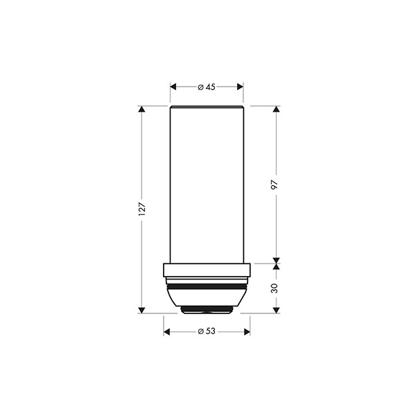 Hansgrohe Verlängerung Axor Starck für boden- stehende Wannenmischer 60mm chrom