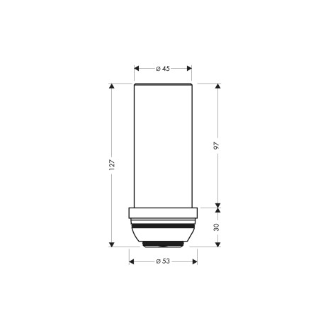 Hansgrohe Verlängerung Axor Starck für boden- stehende Wannenmischer 60mm chrom