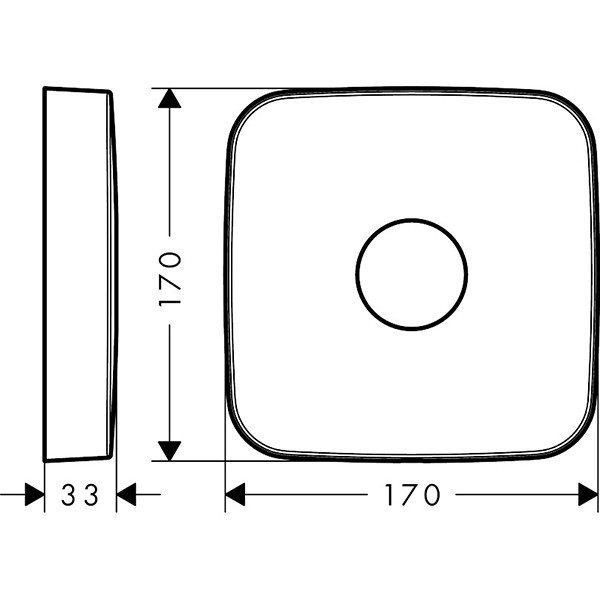 Hansgrohe Verlängerungsrosette 1-Loch chrom  