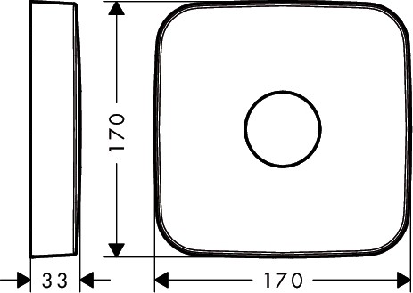 Hansgrohe Verlängerungsrosette 1-Loch chrom  