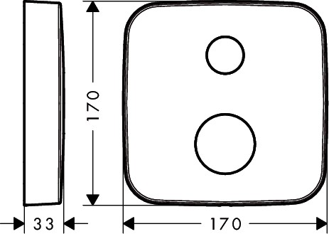 Hansgrohe Verlängerungsrosette 2-Loch 0-1-2 chrom