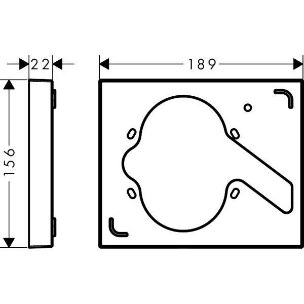 Hansgrohe Verlängerungsrosette für ShowerSelect FixFit chrome 13601000