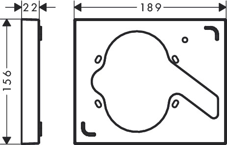 Hansgrohe Verlängerungsrosette für ShowerSelect FixFit chrome 13601000
