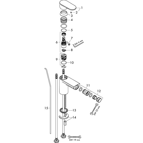 Hansgrohe Bidetmischer Vernis Blend chrom 