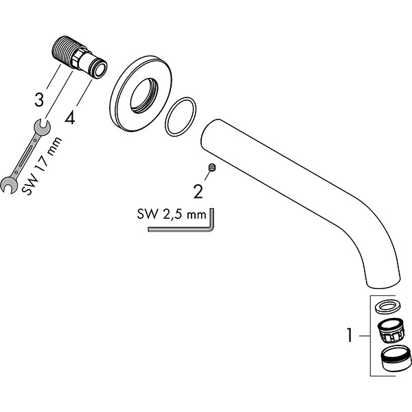 HG Wanneneinlauf Vernis Blend DN20 mattschwarz