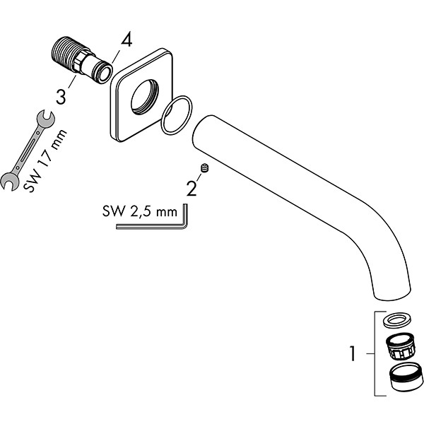 HG Wanneneinlauf Vernis Shape DN20 mattschwarz