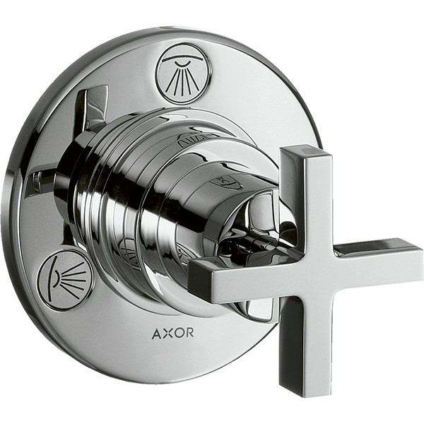Hansgrohe Vierwegeumstellung Axor Citterio F-Set Quattro/Trio chrom mit Kreuzgriff