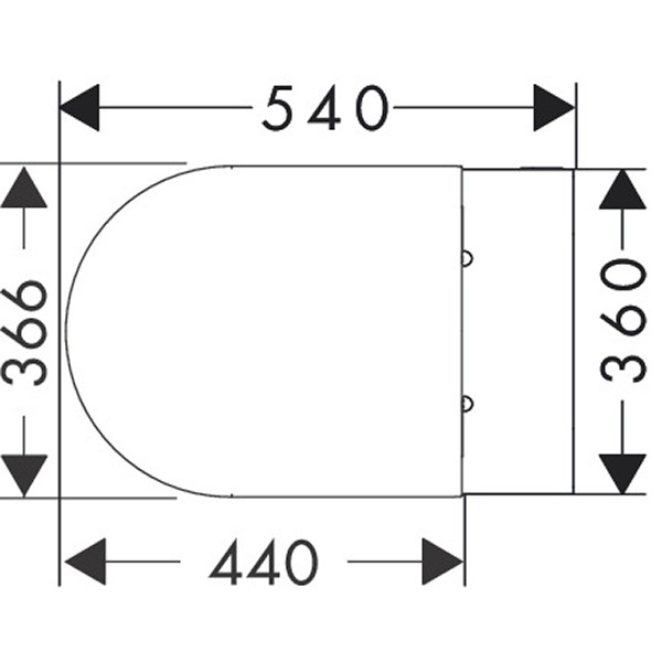 Hansgrohe Wand WCSet EluPura S 540x360mm o.SPR AquaHelix Flush m.Sit.Ab.Schnellv.HYE we