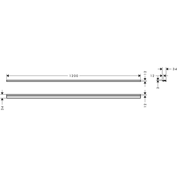 Hansgrohe Wandprofil RainTurn verstellbar  
