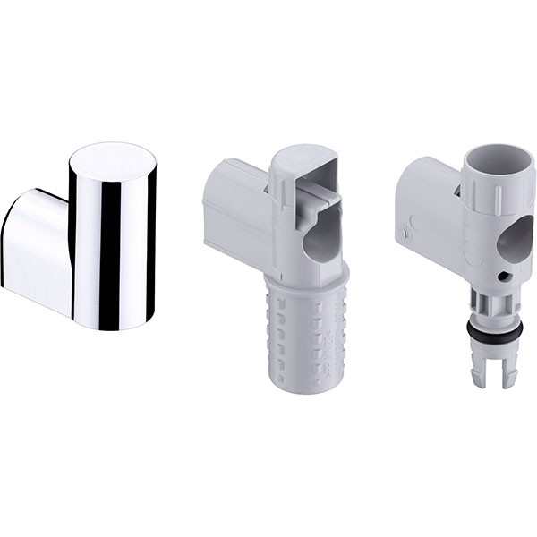 Hansgrohe Wandstütze mit Abdeckung für Wandstange Unica'D satinox