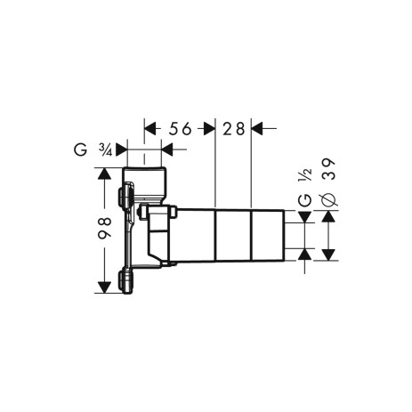 Hansgrohe Wanneneinlauf AXOR Massaud Grundset 