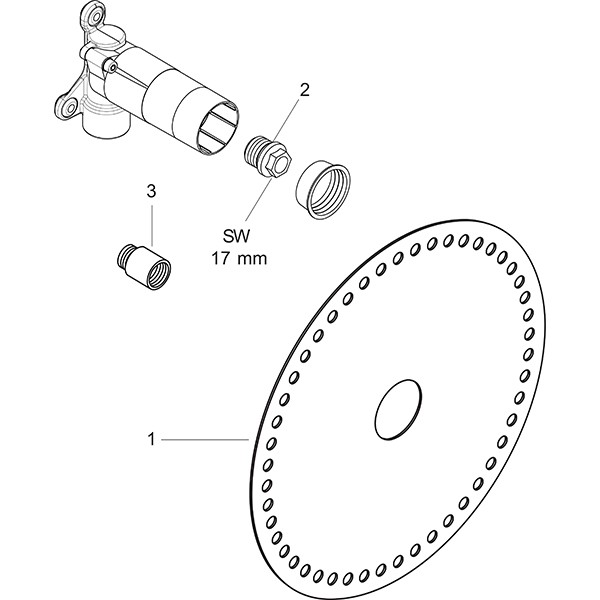 Hansgrohe Wanneneinlauf AXOR Massaud Grundset 