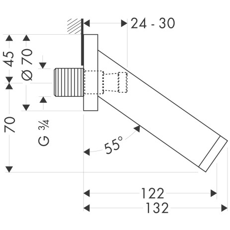 Hansgrohe Wanneneinlauf Axor Starck DN20 chrom  
