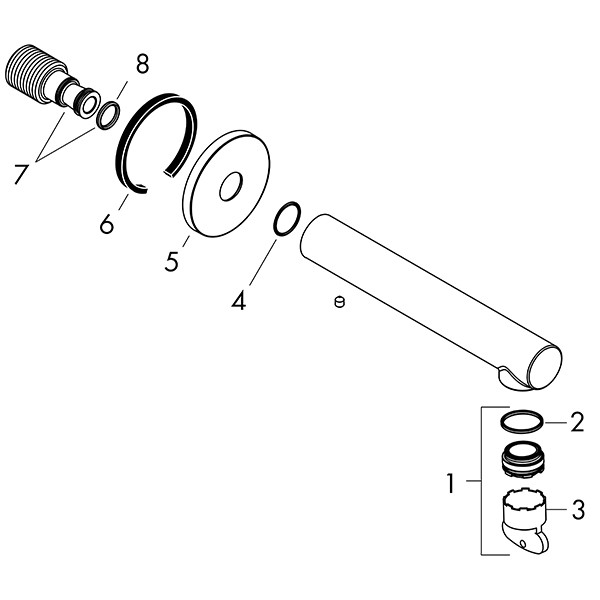 Hansgrohe Wanneneinlauf Axor Uno BN  