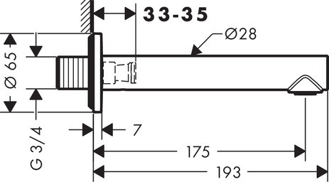 Hansgrohe Wanneneinlauf Axor Uno BN  