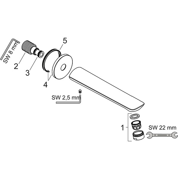 Hansgrohe Wanneneinlauf Novus DN20 chrom  