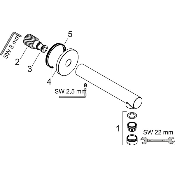 Hansgrohe Wanneneinlauf Talis S chrom  