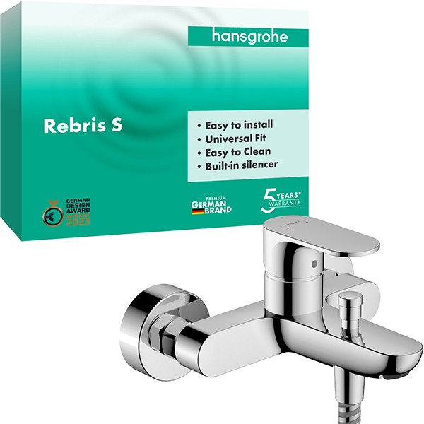 Hansgrohe Wannenmischer Aufputz Rebris S chrom  