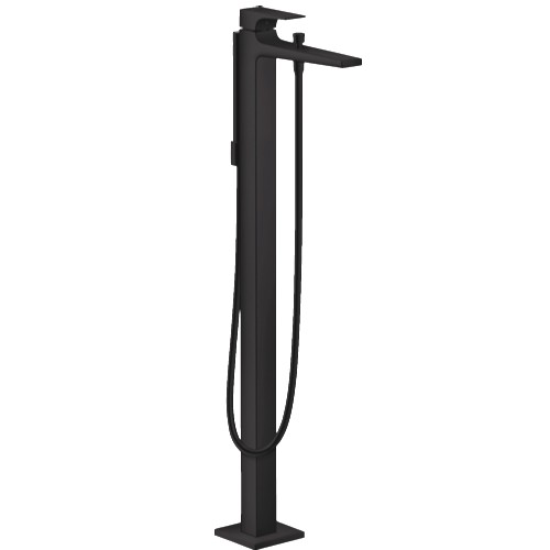 Hansgrohe Wannenmischer Metropol Fertigset zur Bodenmontage mattschwarz